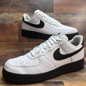 Nike Men's Air Force 1 Low White Black Sole Shoes CK7663-101 Size 11.5